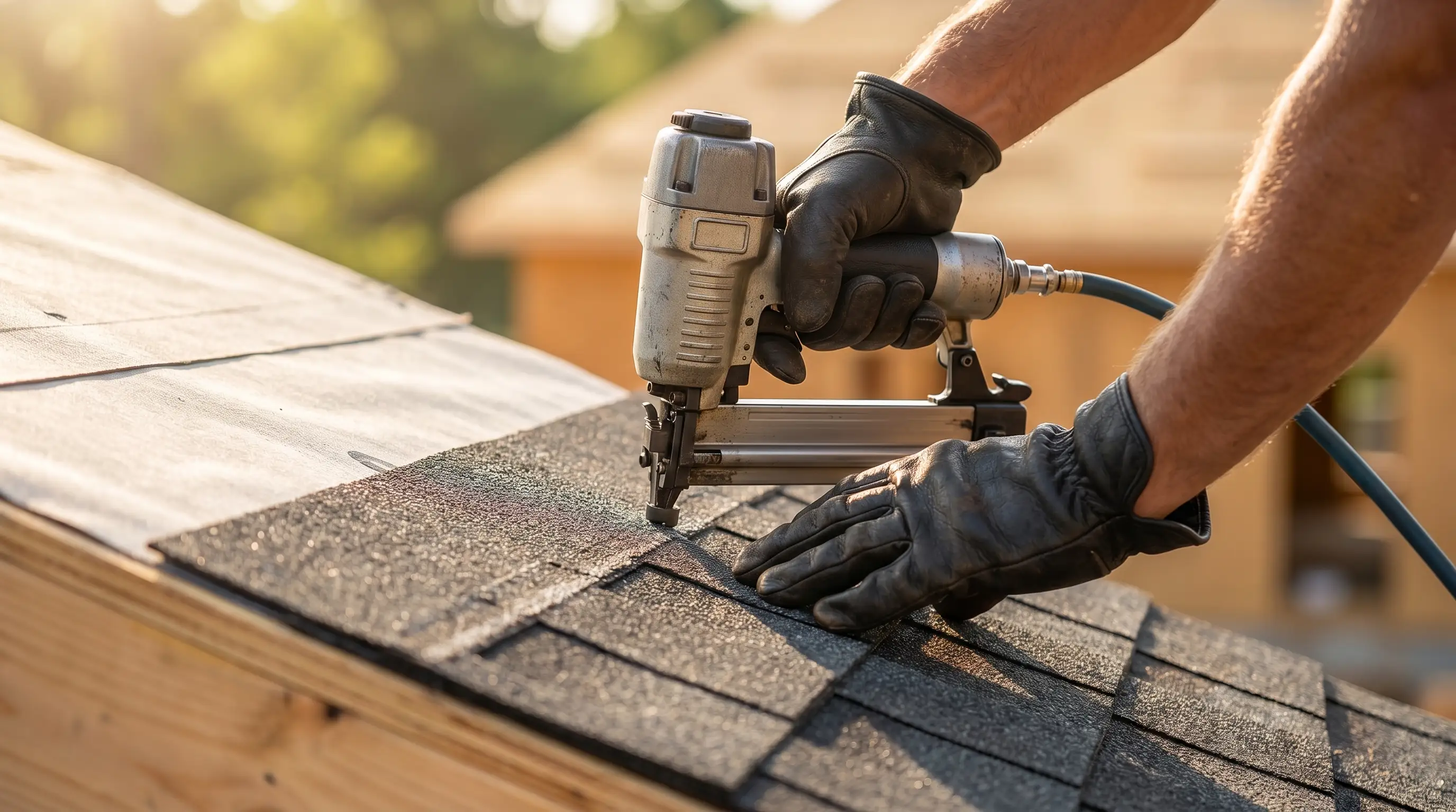 Professional roofing contractors replacing a residential roof in Tuscaloosa, AL