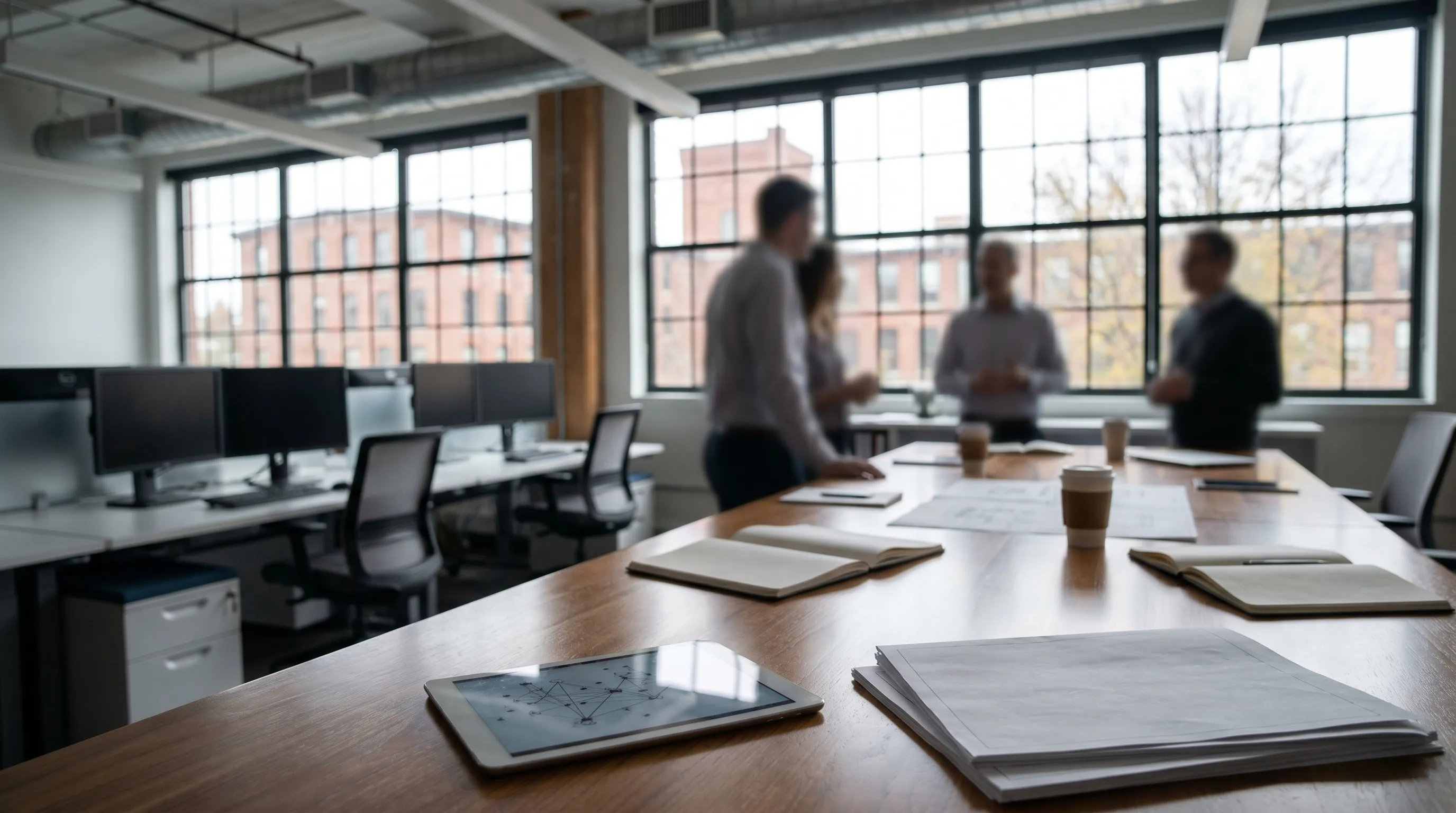 Managed IT professional monitoring server infrastructure in a Nashua, NH tech office