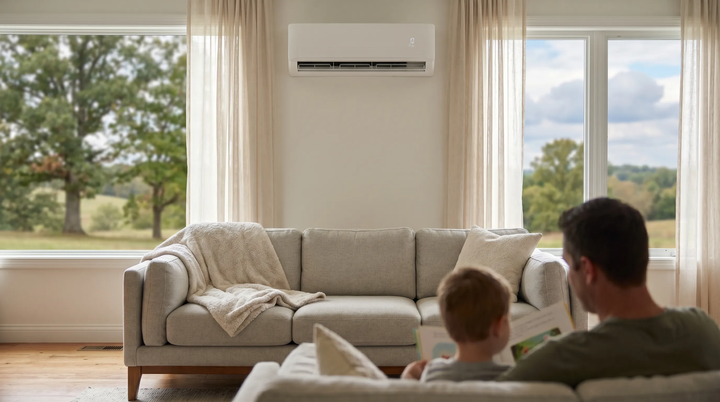 Professional HVAC service technician working on a residential AC unit in Springdale, AR