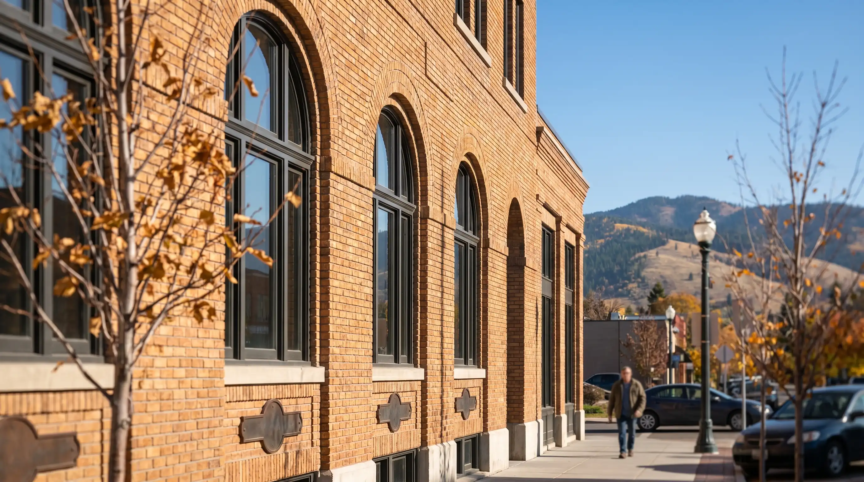 Professional law office consultation room in downtown Missoula, MT brick building