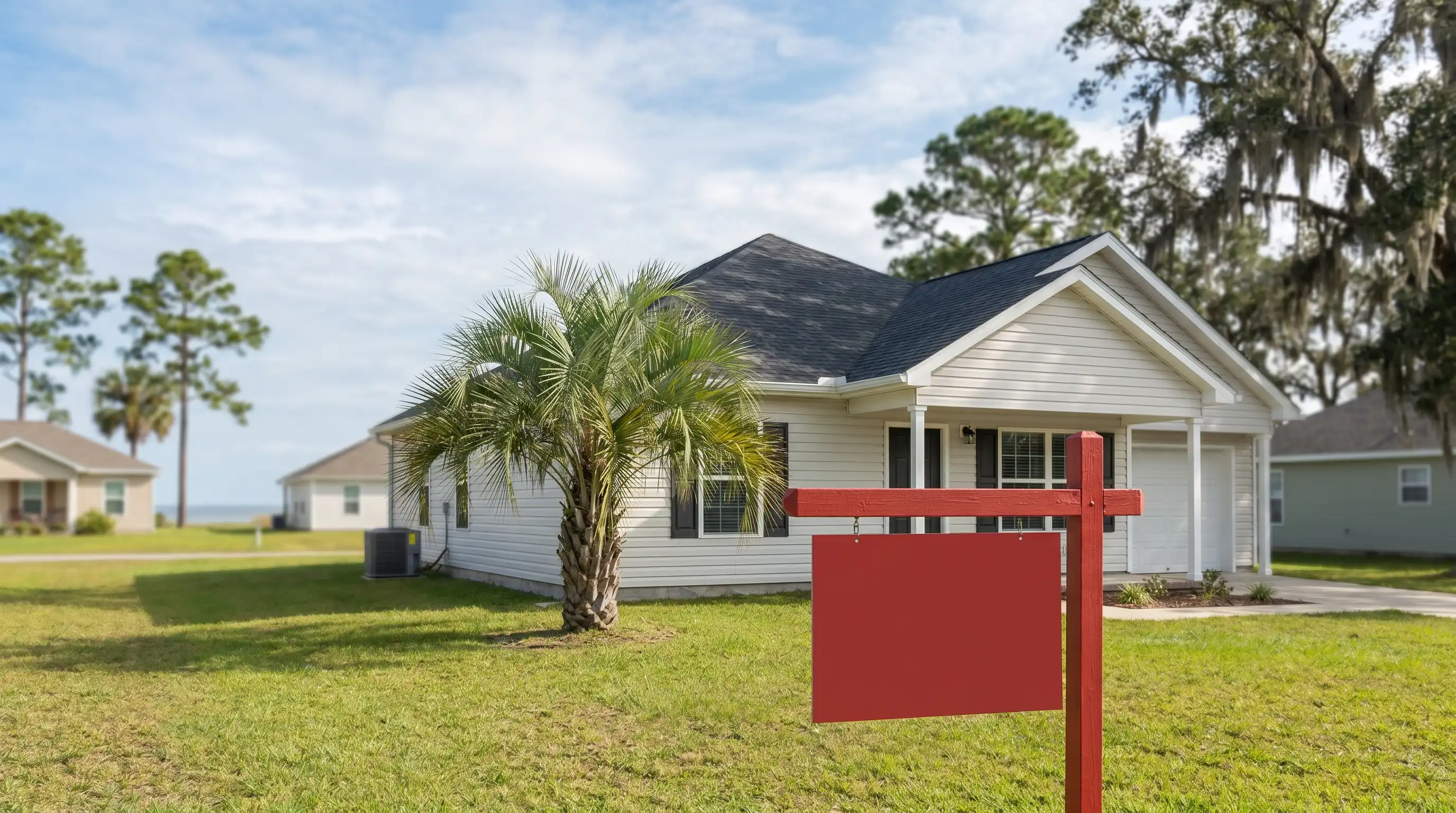 Real estate agent showing a Gulf Coast home to a military family near NCBC Gulfport, MS