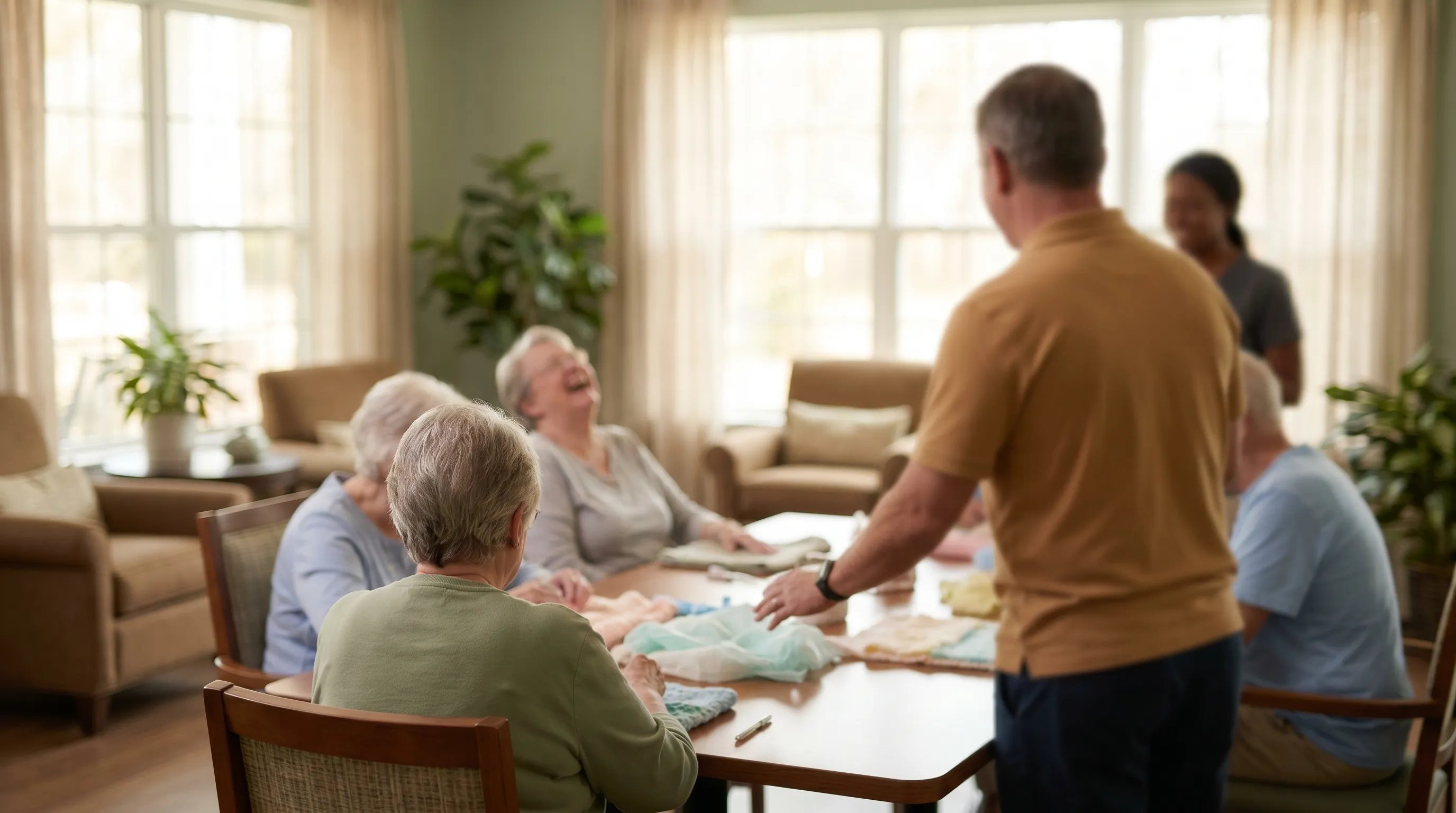 PPC consultant reviewing senior services Google Ads campaign performance dashboard for Albany, GA assisted living facility