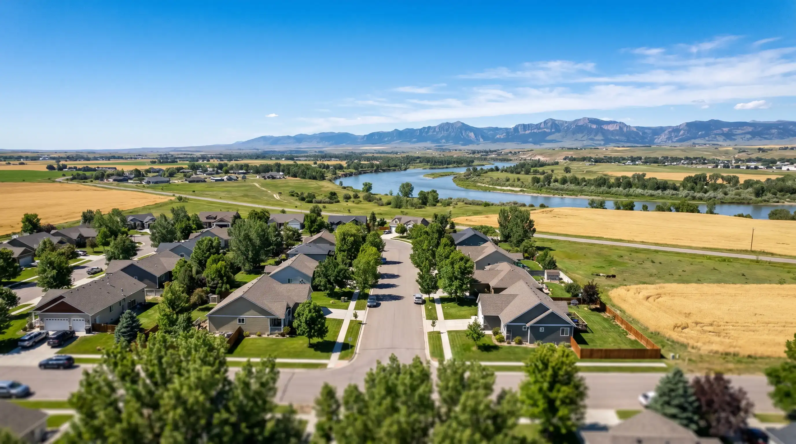 Professional real estate agent reviewing home listing documents with a military couple at a dining table in a Great Falls, MT home