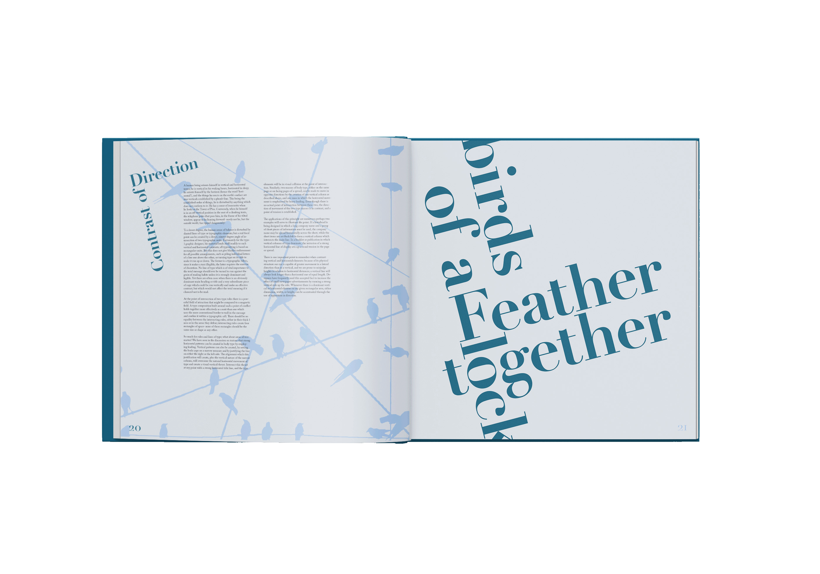 Mockup of Design with Type by Carl Dair, Contrast of direction spread.