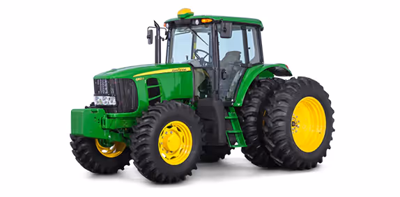 Trator Agrícola de pneus com grade John Deere 6150J,Trator agrícola de médio porte, de alta confiabilidade, indicado para as mais diversas atividades de apoio ao canteiro de obras e ao setor agrícola. Eixo traeiro filipado (duplos). Equipado com grade BALDAN 24x28