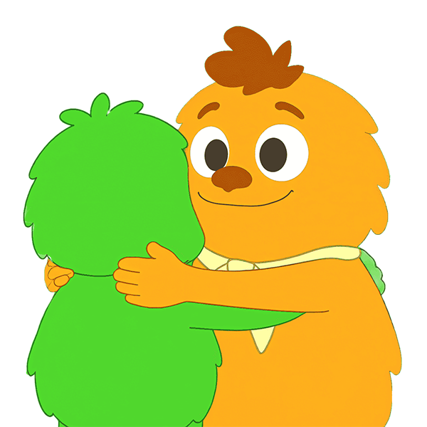 Humie hugging a friend