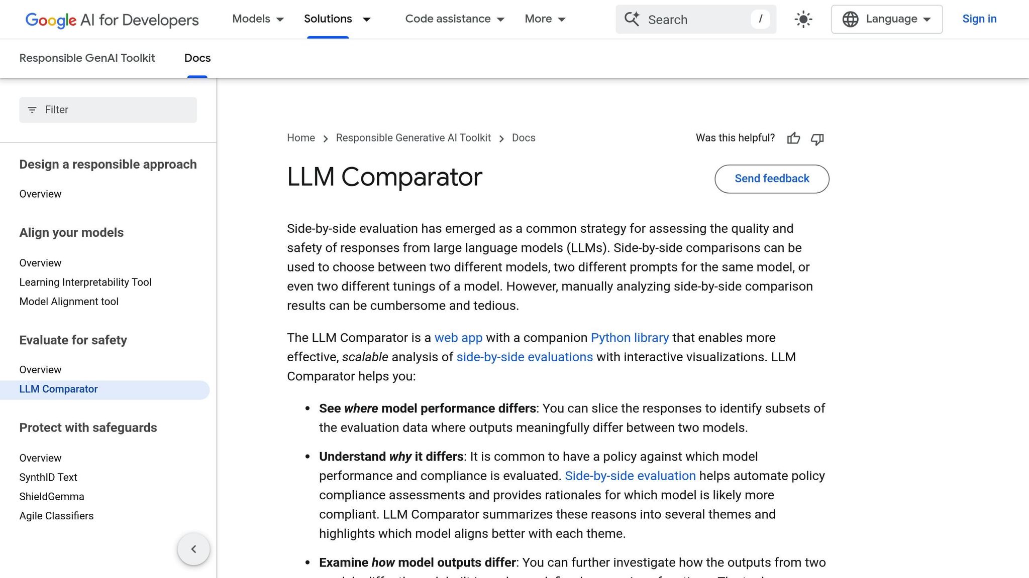 PAIR LLM Comparator