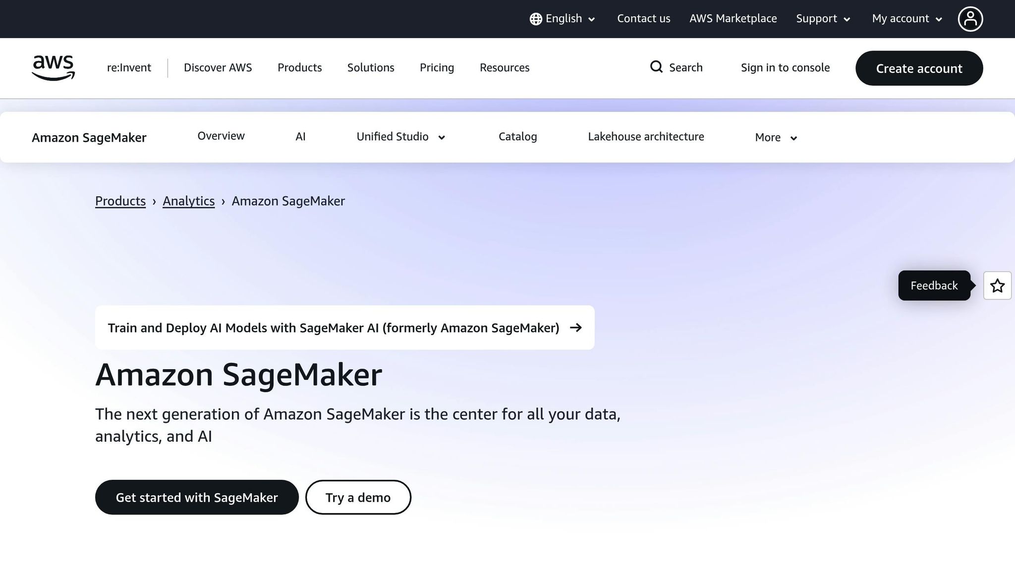 Amazon SageMaker