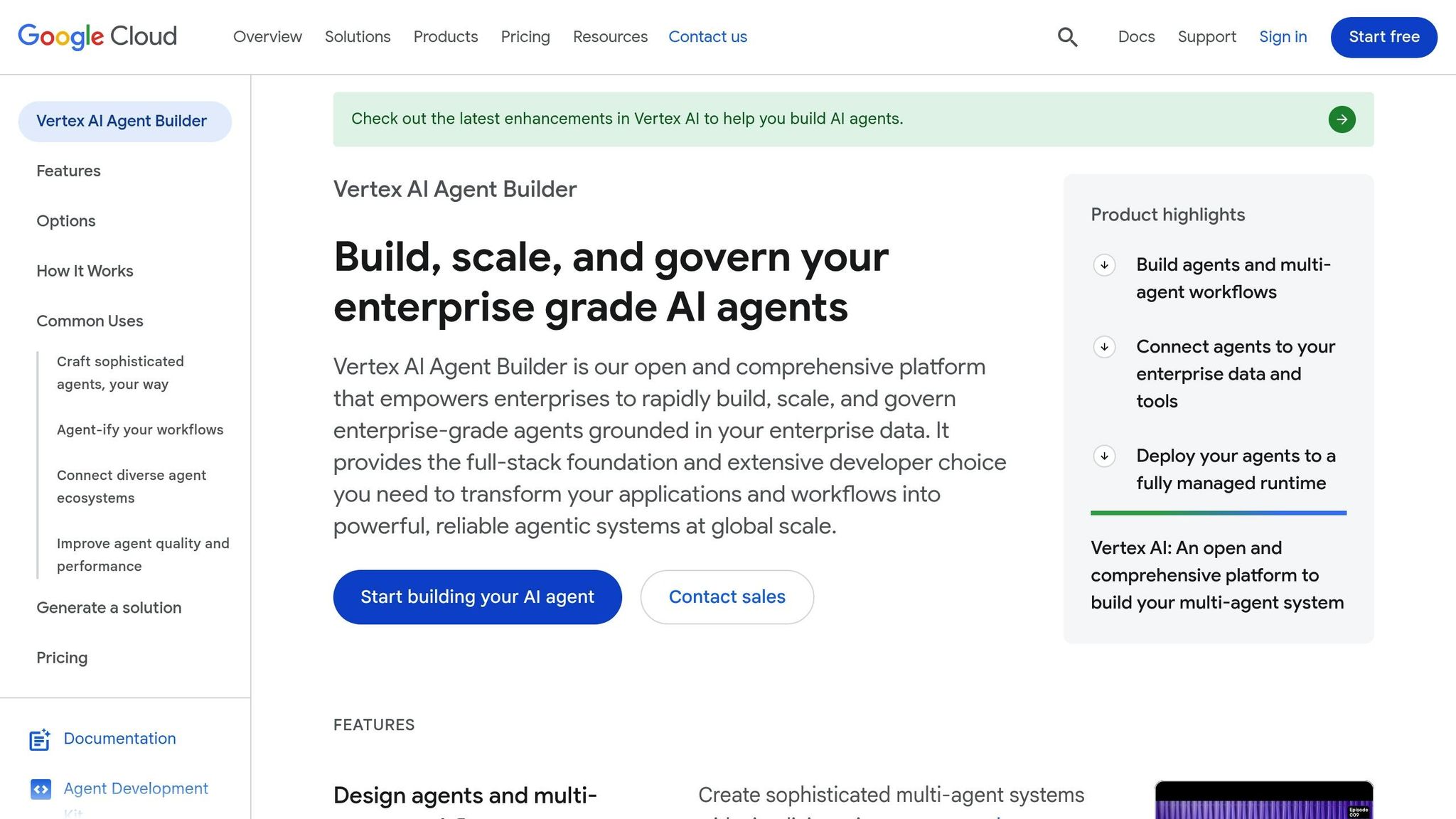 Google Vertex AI Agent Builder