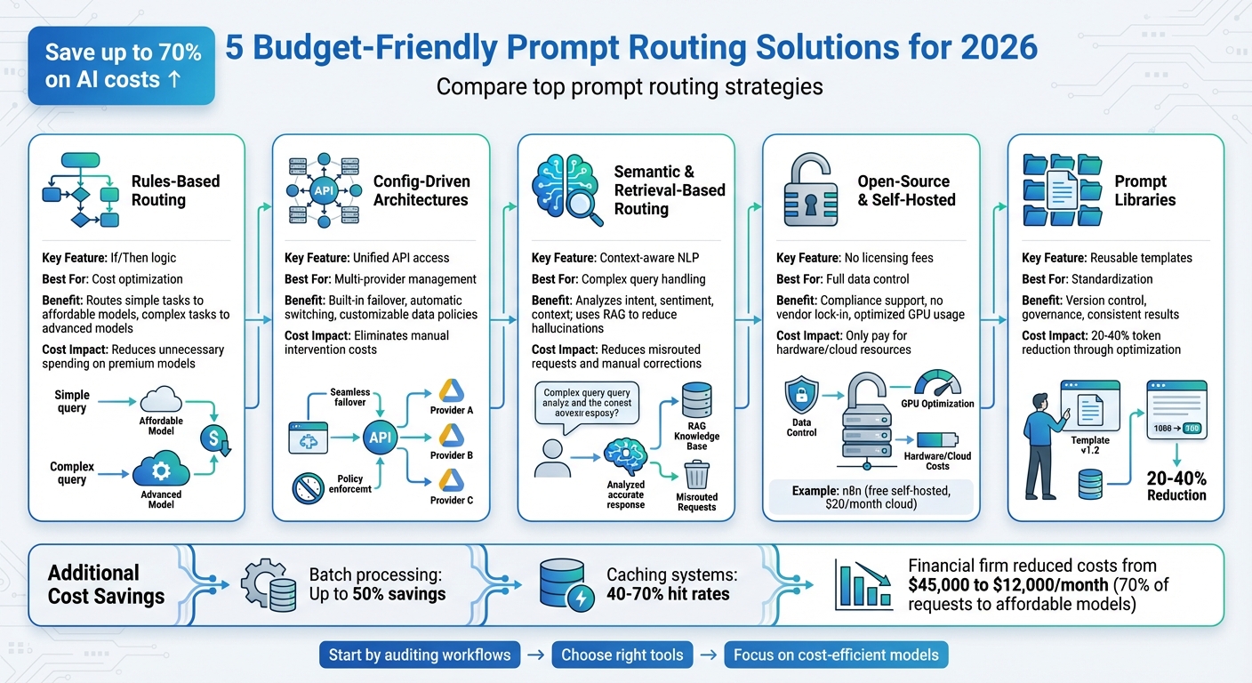 5 Budget-Friendly Prompt Routing Solutions Comparison Chart 2026
