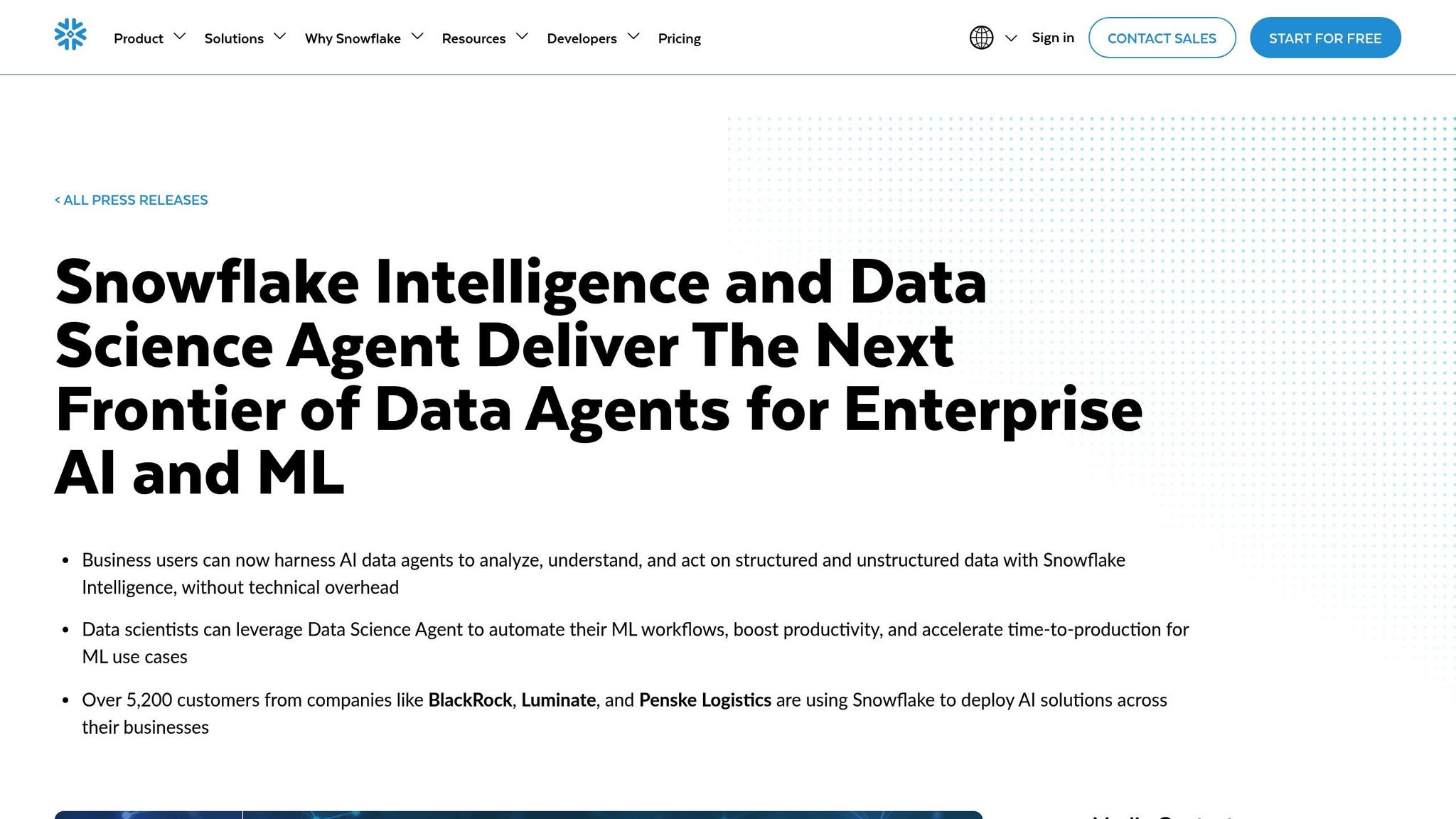 Snowflake Data Science Agent