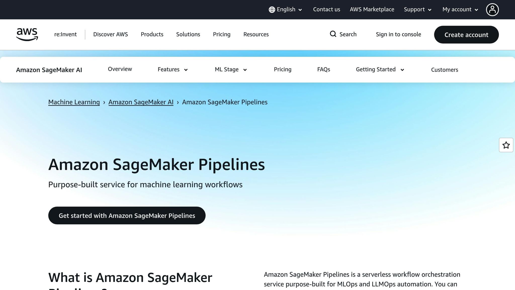 AWS SageMaker Pipelines