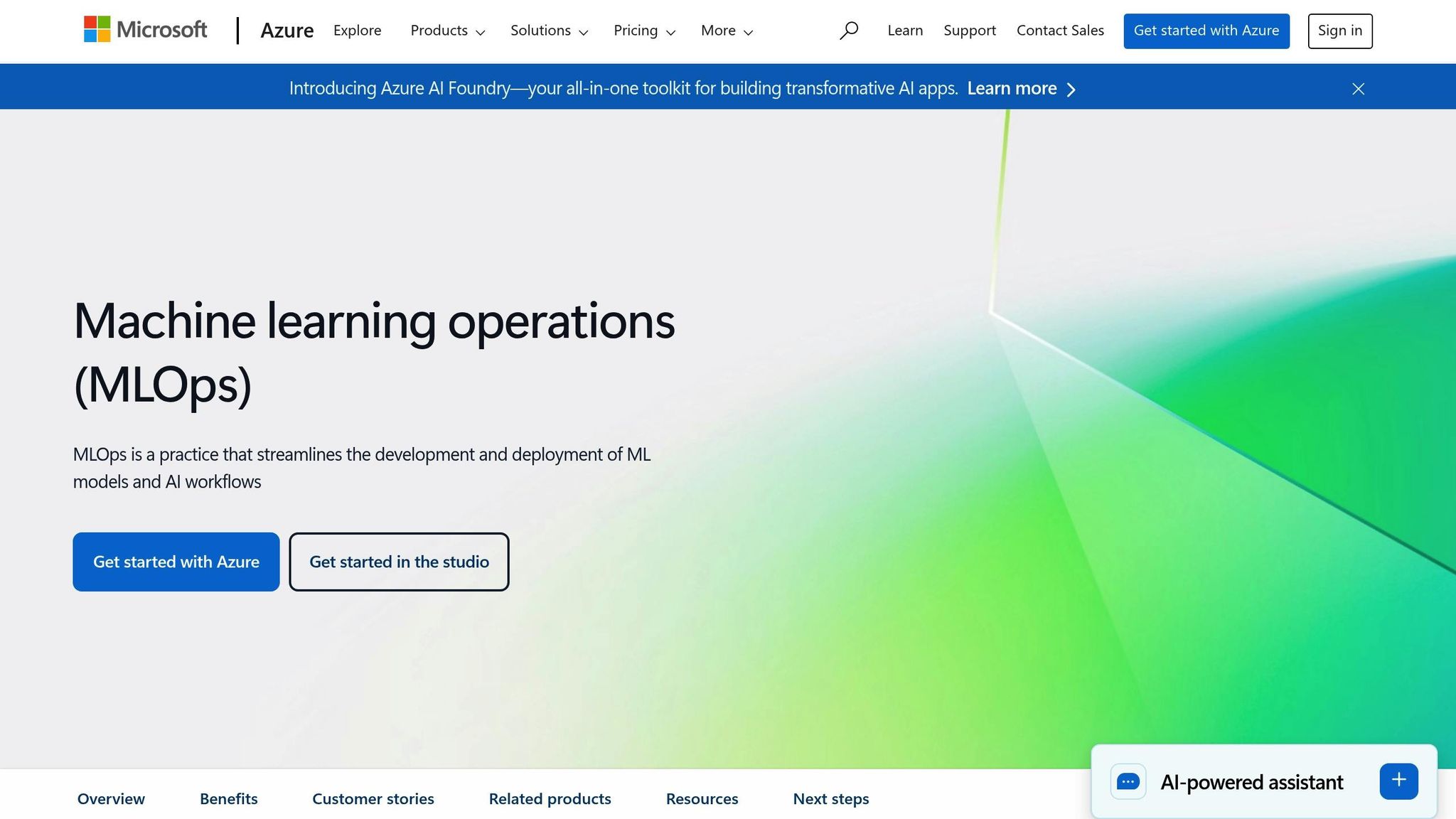 Azure Machine Learning MLOps