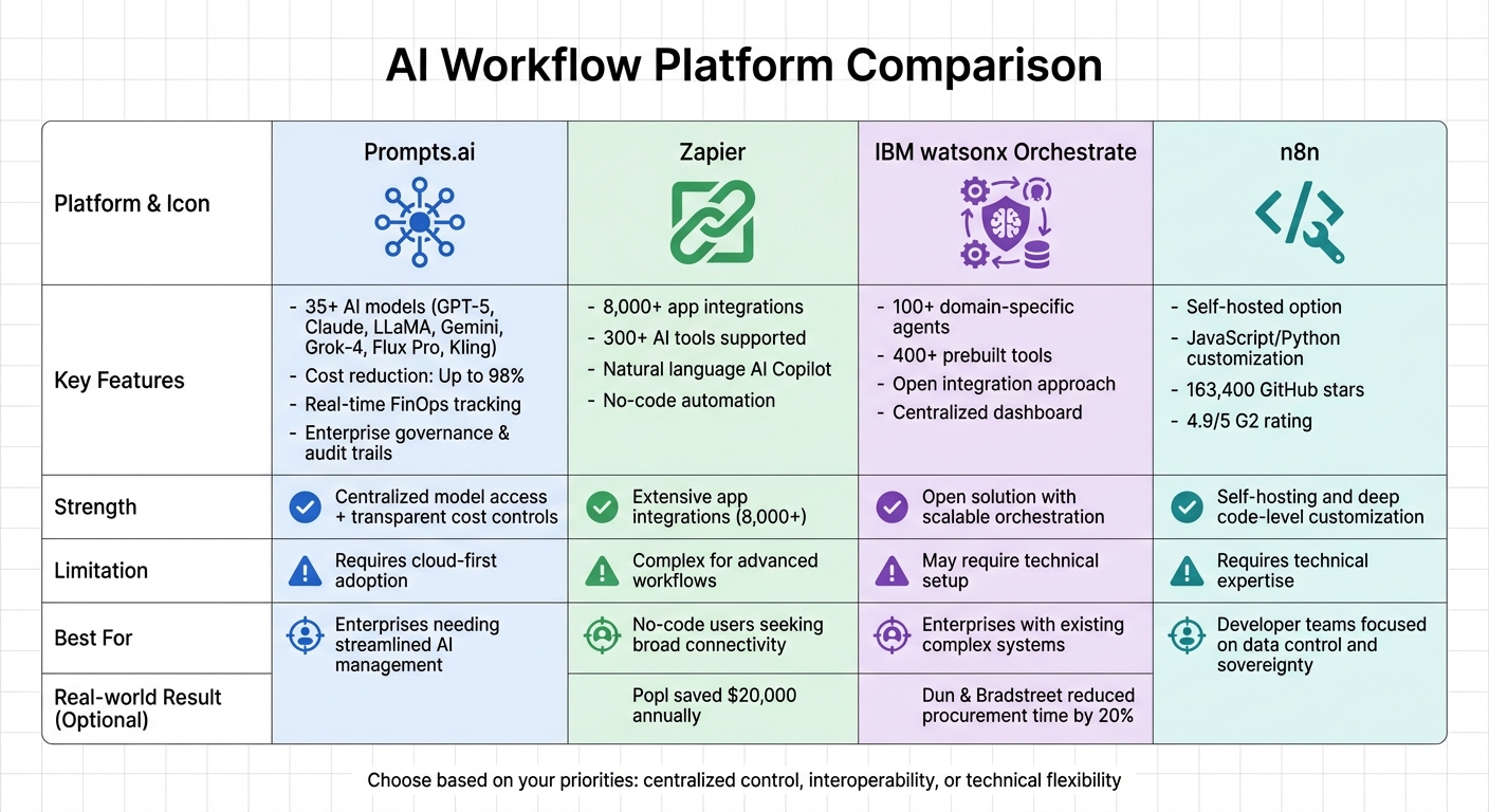 AI Workflow Platform Comparison: Features, Strengths and Best Use Cases