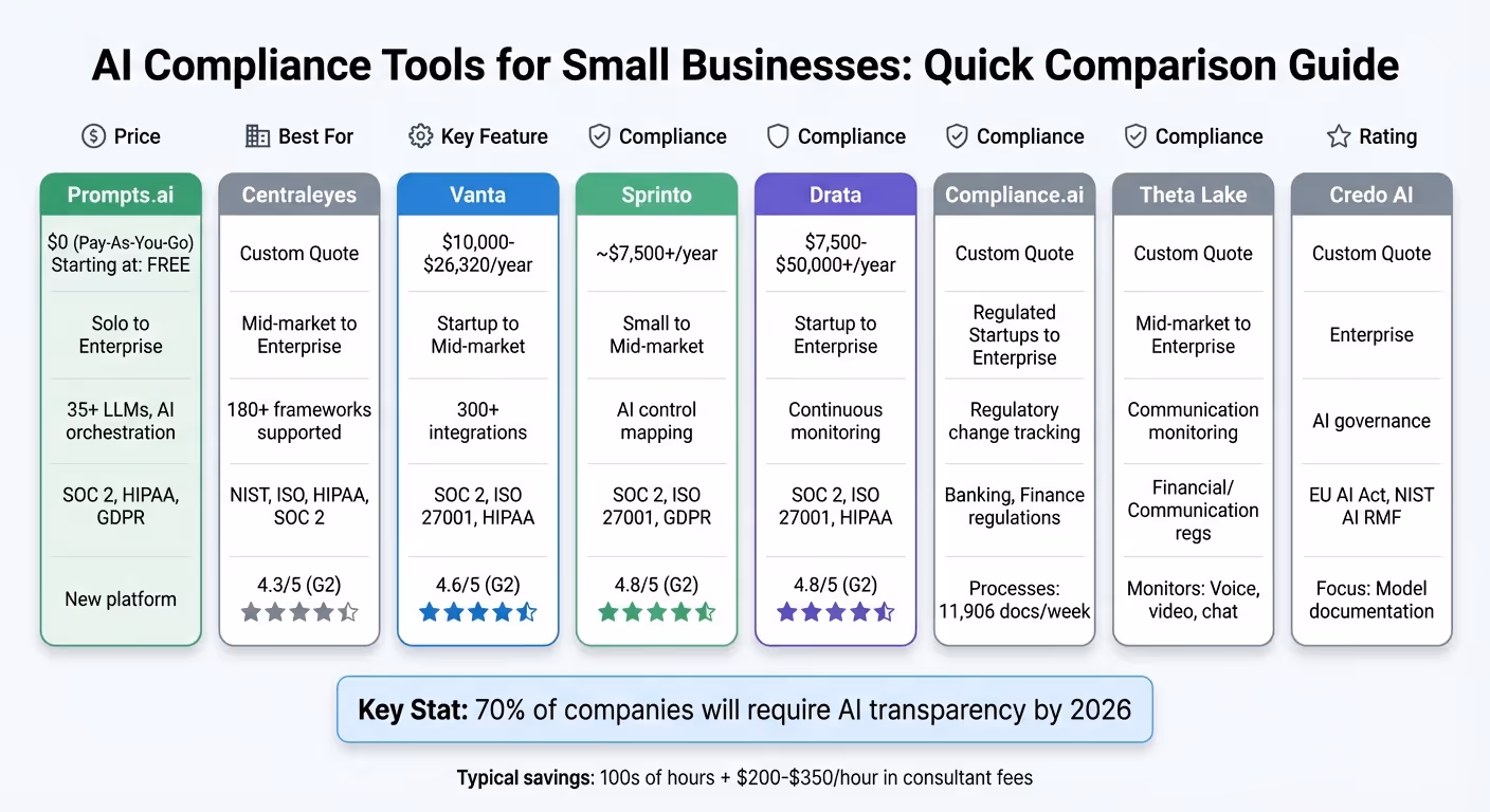 AI Compliance Tools Comparison: Pricing, Features, and Business Fit