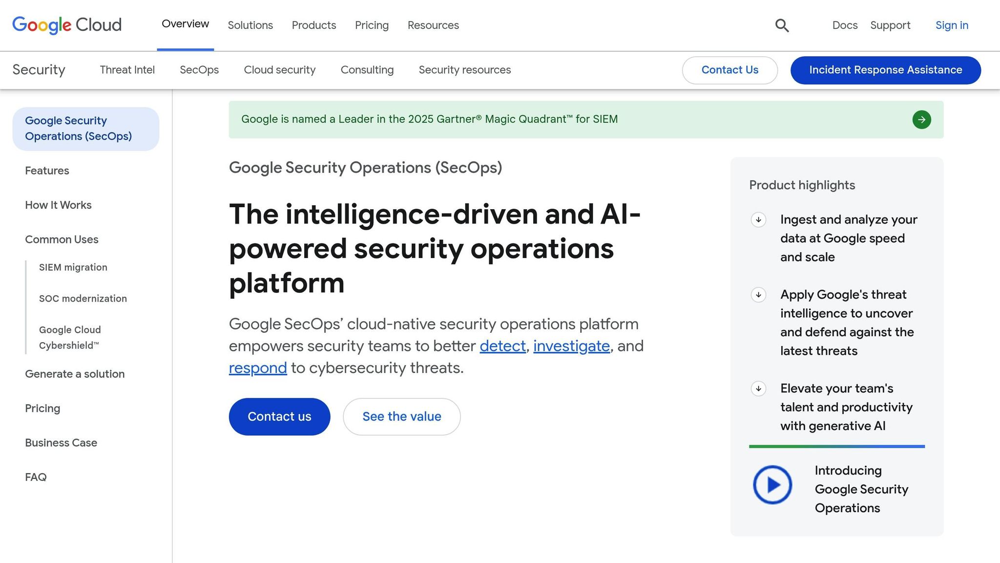 Google Security Operations