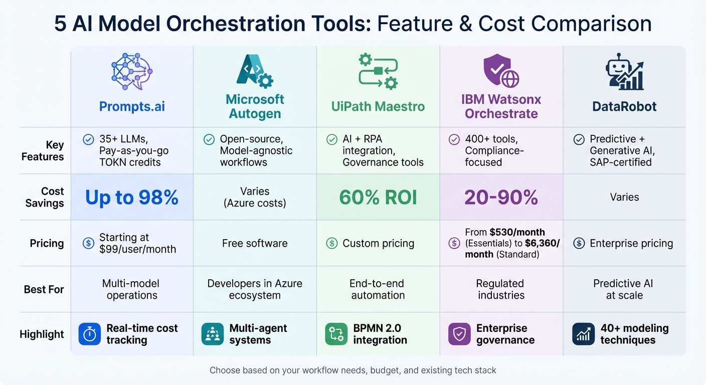 AI Model Orchestration Tools Comparison: Features, Pricing & Cost Savings