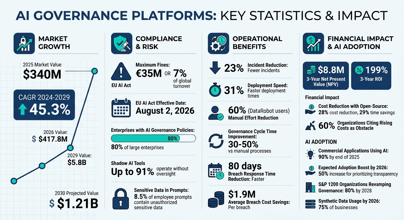 AI Governance Platforms: Market Growth, Cost Savings, and Compliance Impact 2025-2030
