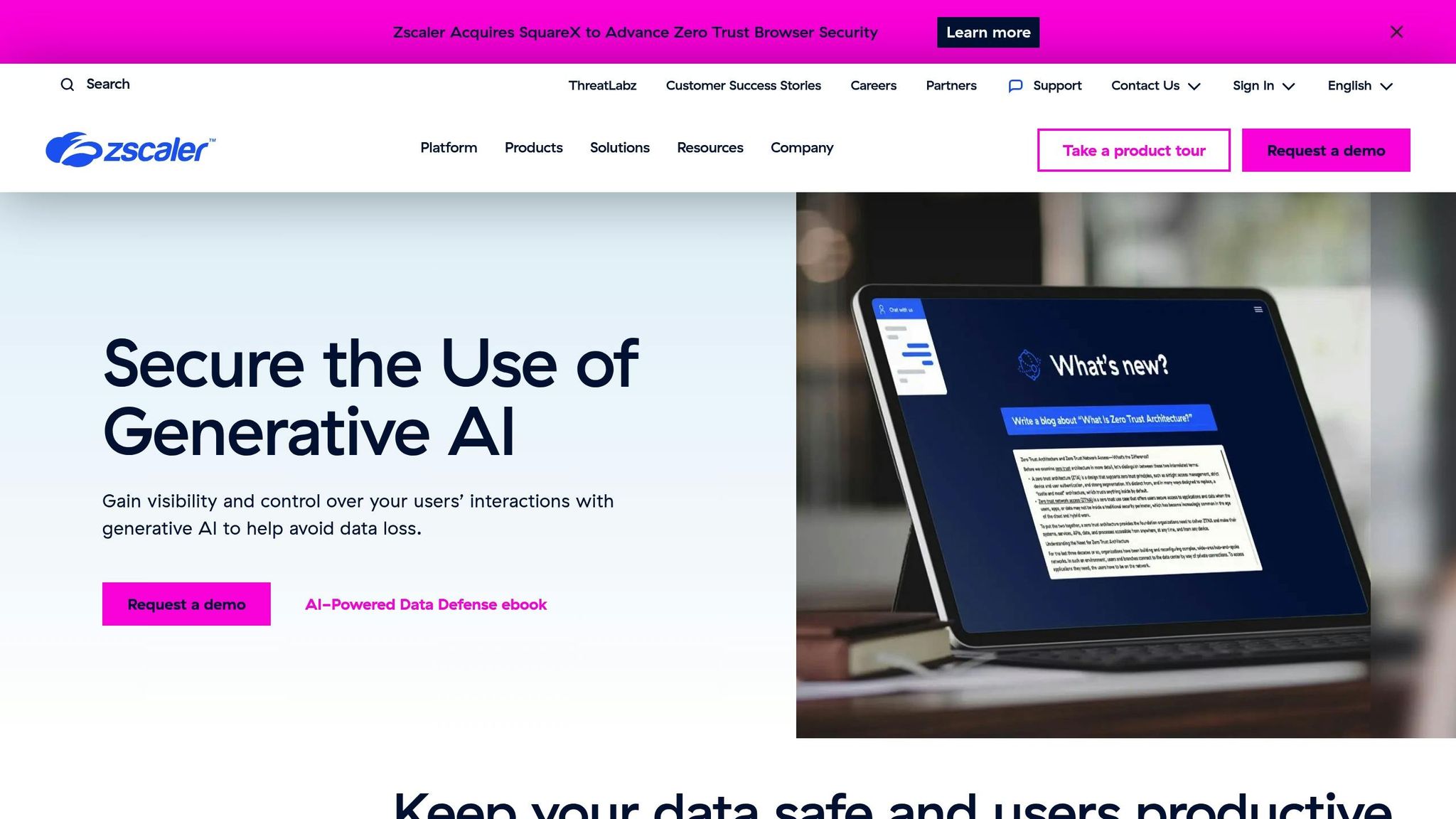 Zscaler Generative AI Security