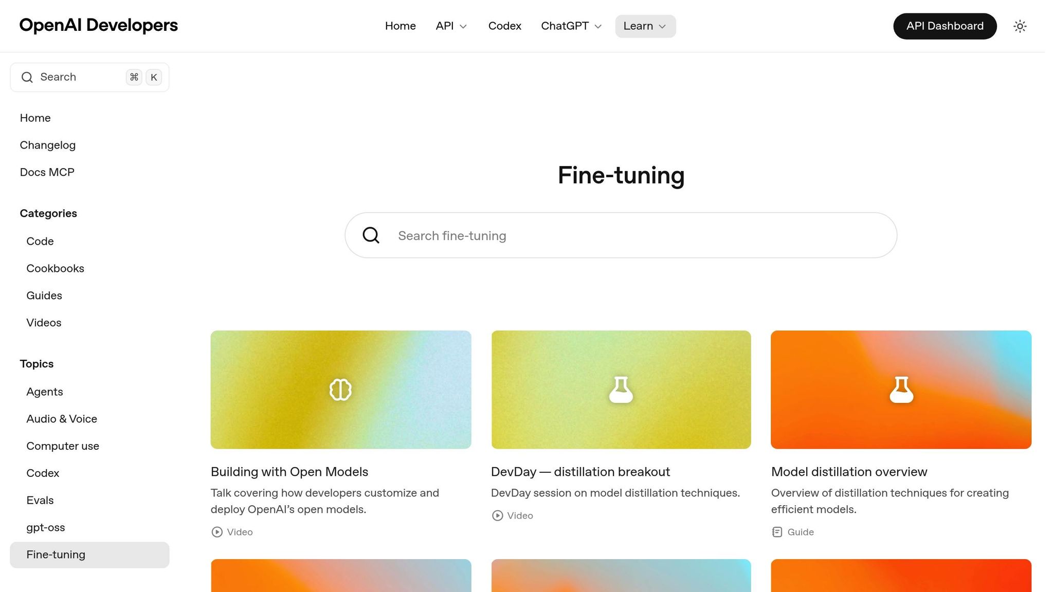 OpenAI Fine-Tuning Interface