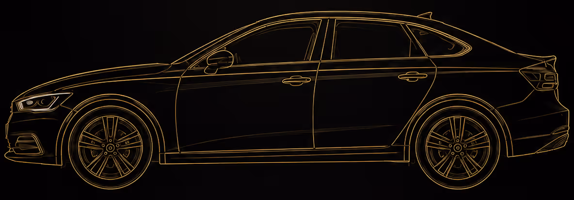 Side view car bodywork damage guide
