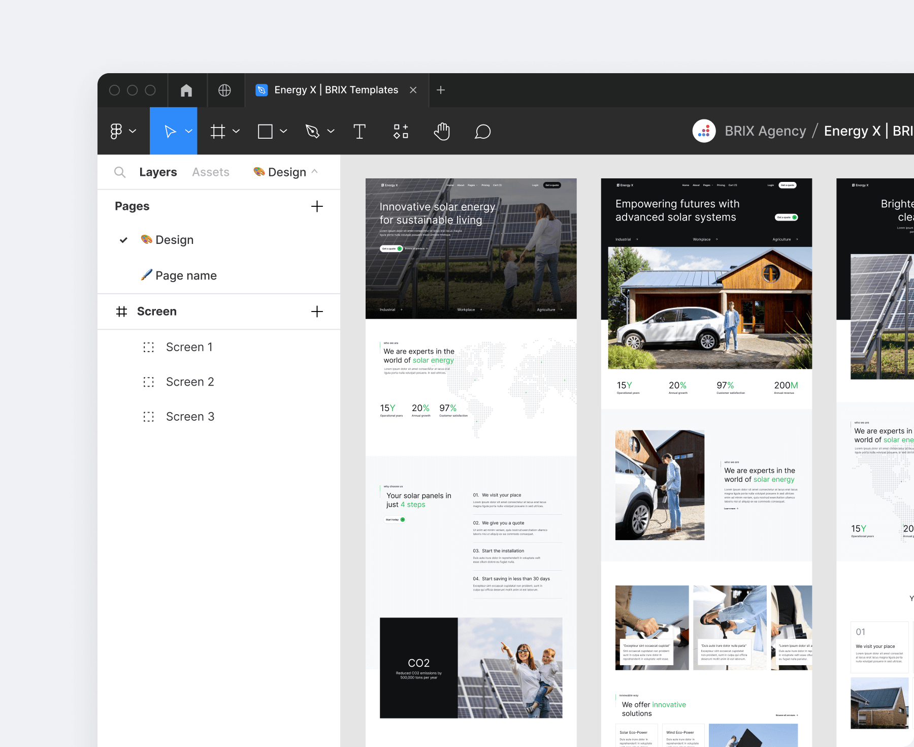 Energy X - Figma File Included Energy Webflow Template