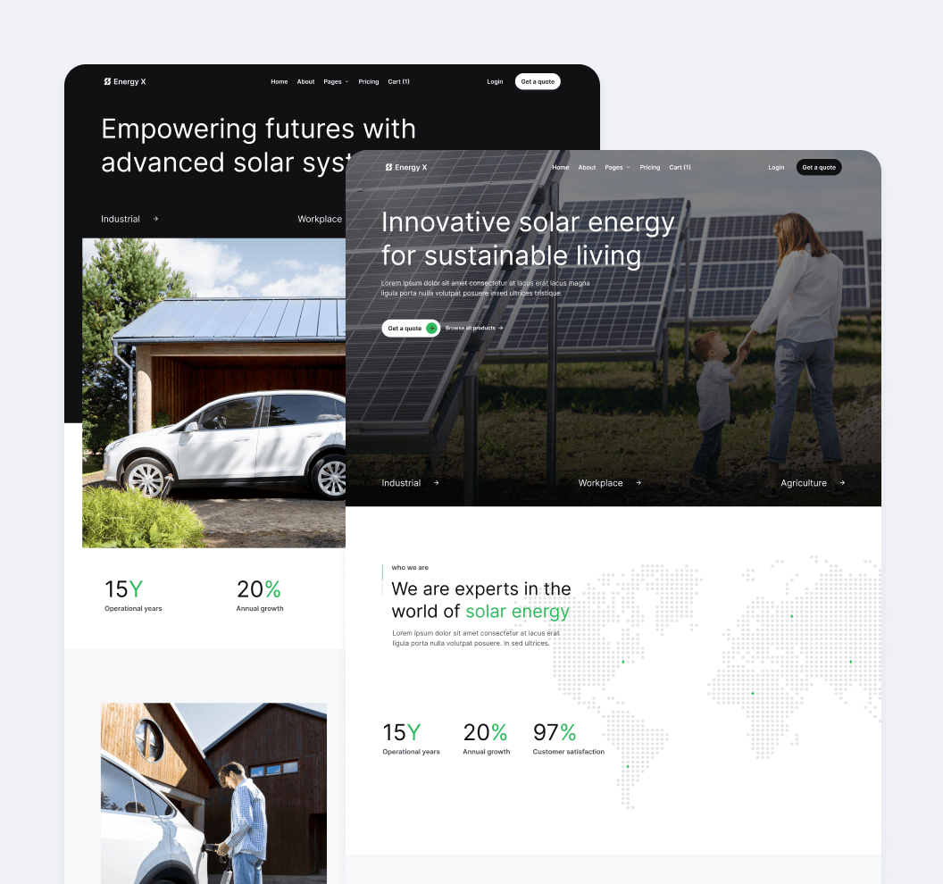 Energy X - More Than 25 Pages Energy Webflow Template