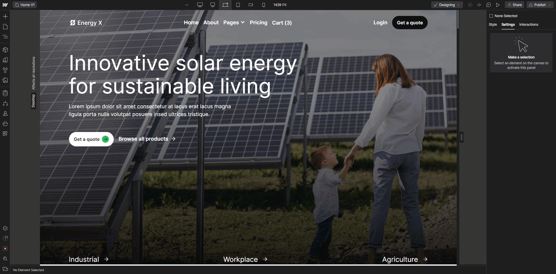 Energy X - Webflow Template And UI Kit Static Content