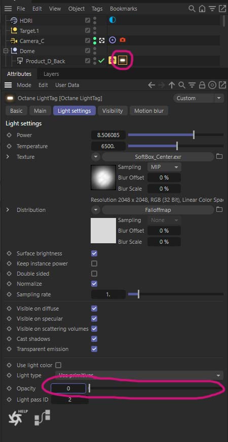 Revisit the light tag and in the Light settings, adjust the Opacity to 0. This will remove any remaining dark spots.