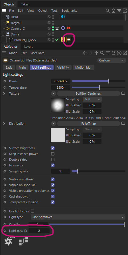 Begin by accessing the Octane Light Tag on the Light Source and open the Light Settings. Scroll to the Light Pass ID and enter a new, previously unused number. For first-timers using Light Pass ID, entering '2' is an effective start.