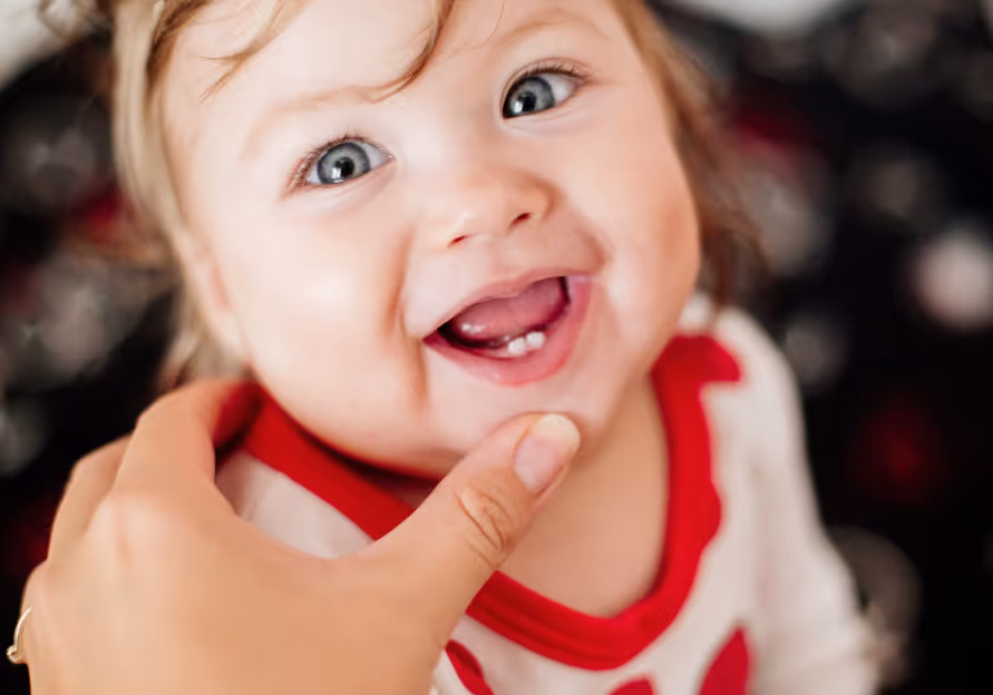 Toddler smiling