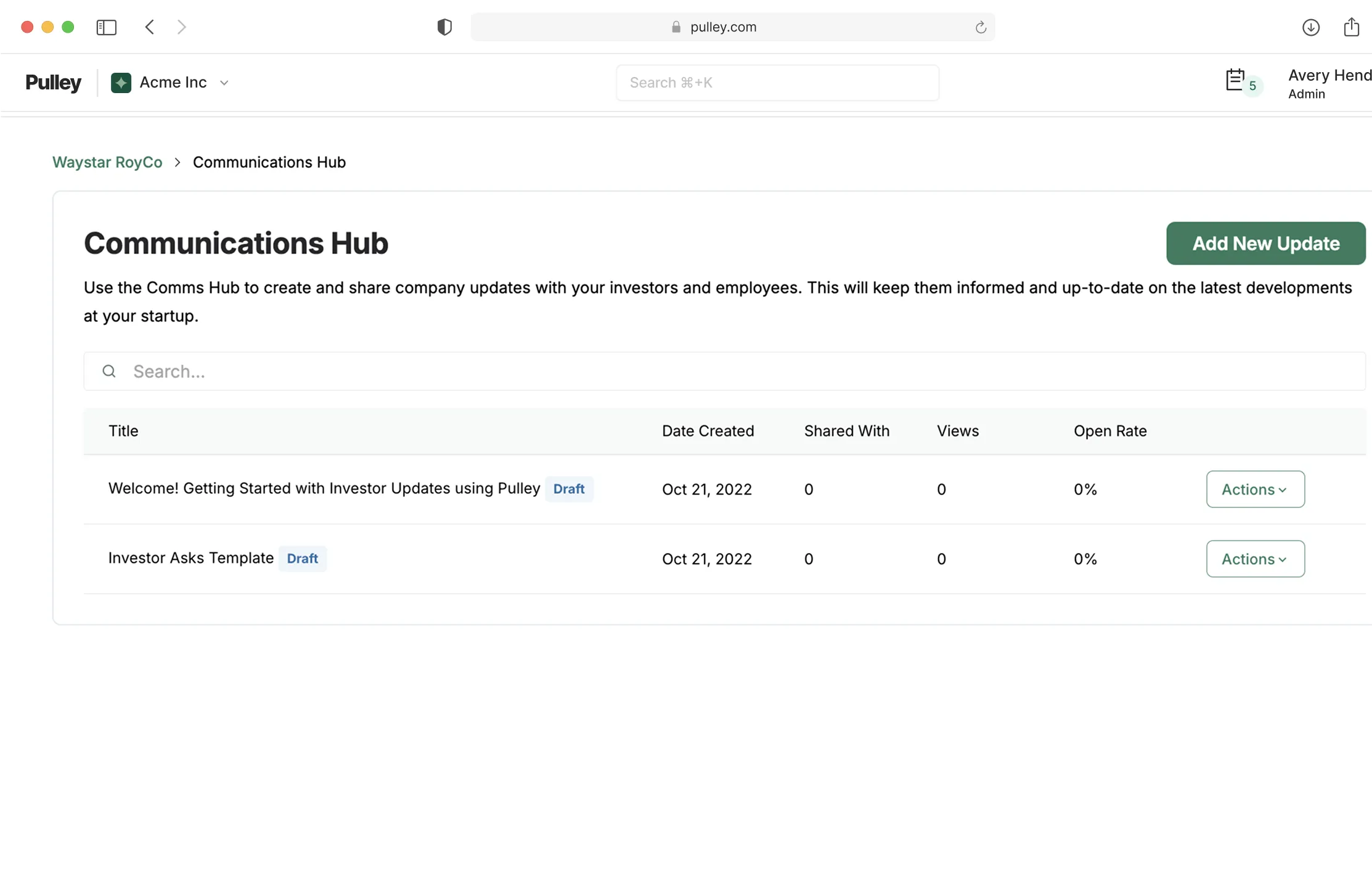 Communications Hub preview