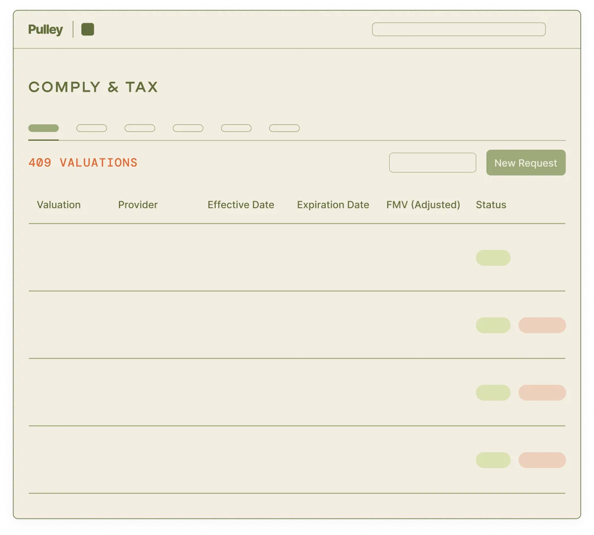Comply & tax dashboard preview