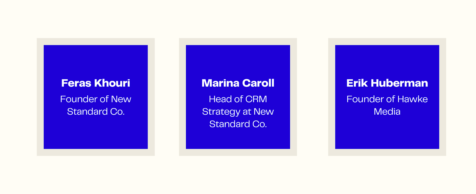Intro to our experts