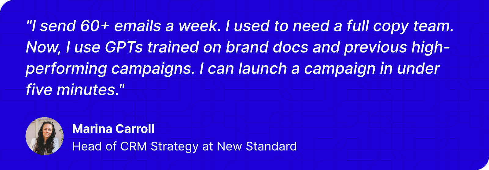 Marina Caroll on how she uses GPT after training it on brand docs