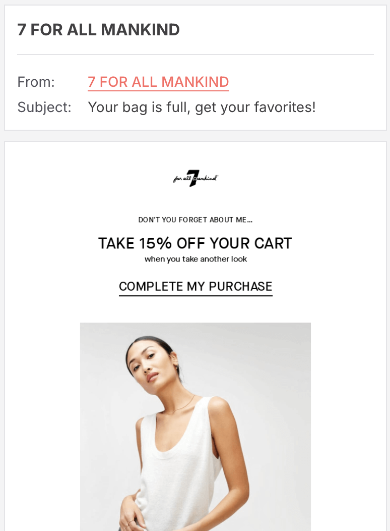 abandoned cart email subject line cart size personalization