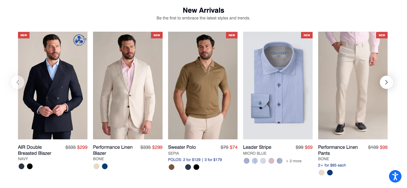 Twillory website collections