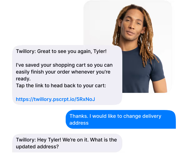 Twillory SMS campaign for abandoned cart recovery