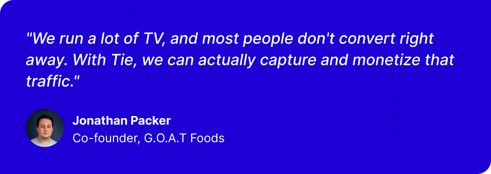 Testimonial from Jonathan Packer, Co-founder, G.O.A.T Foods