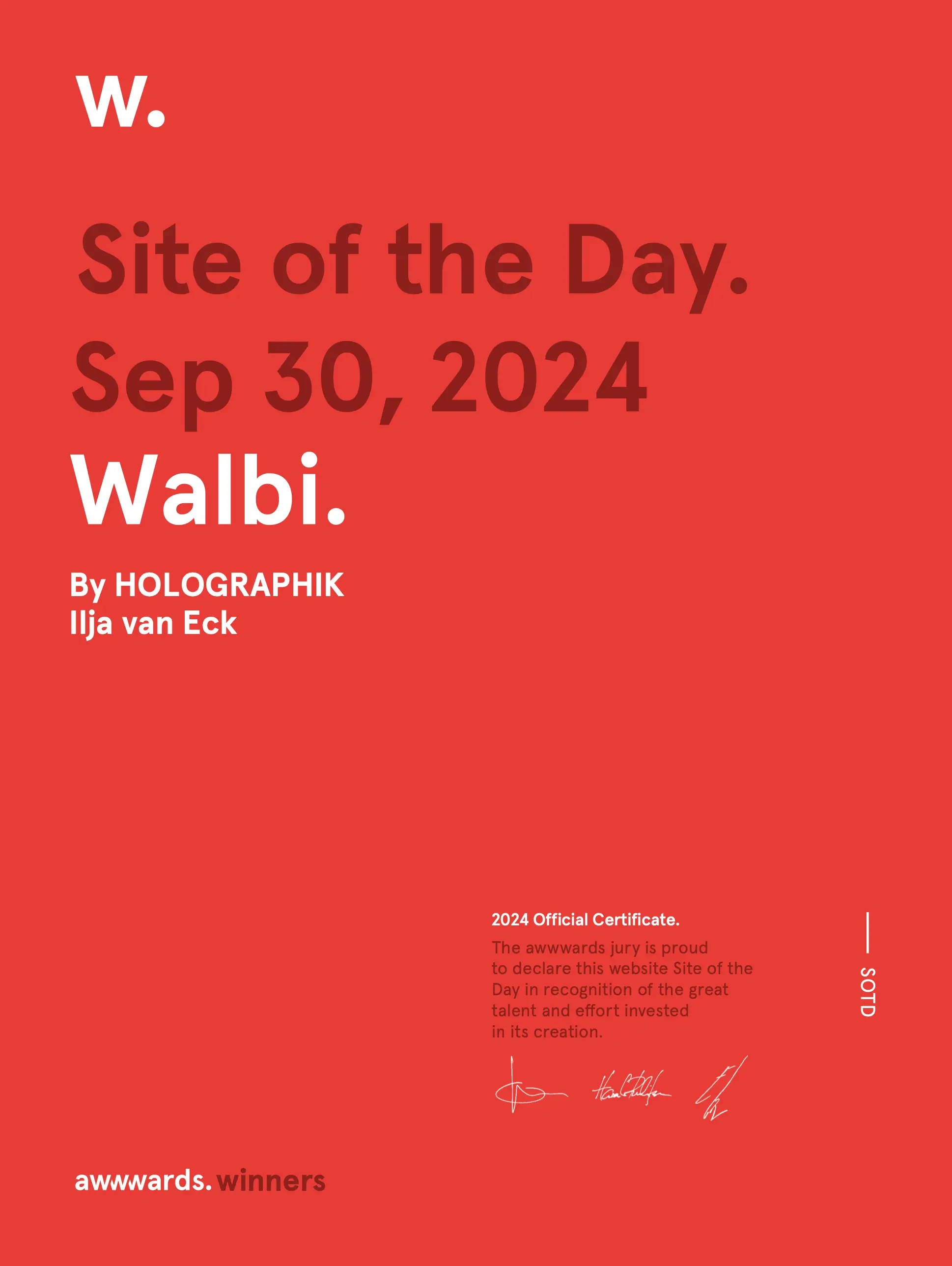 Awwwards SOTD