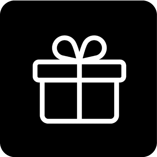 Gift box icon – Giving items intended for repurposing