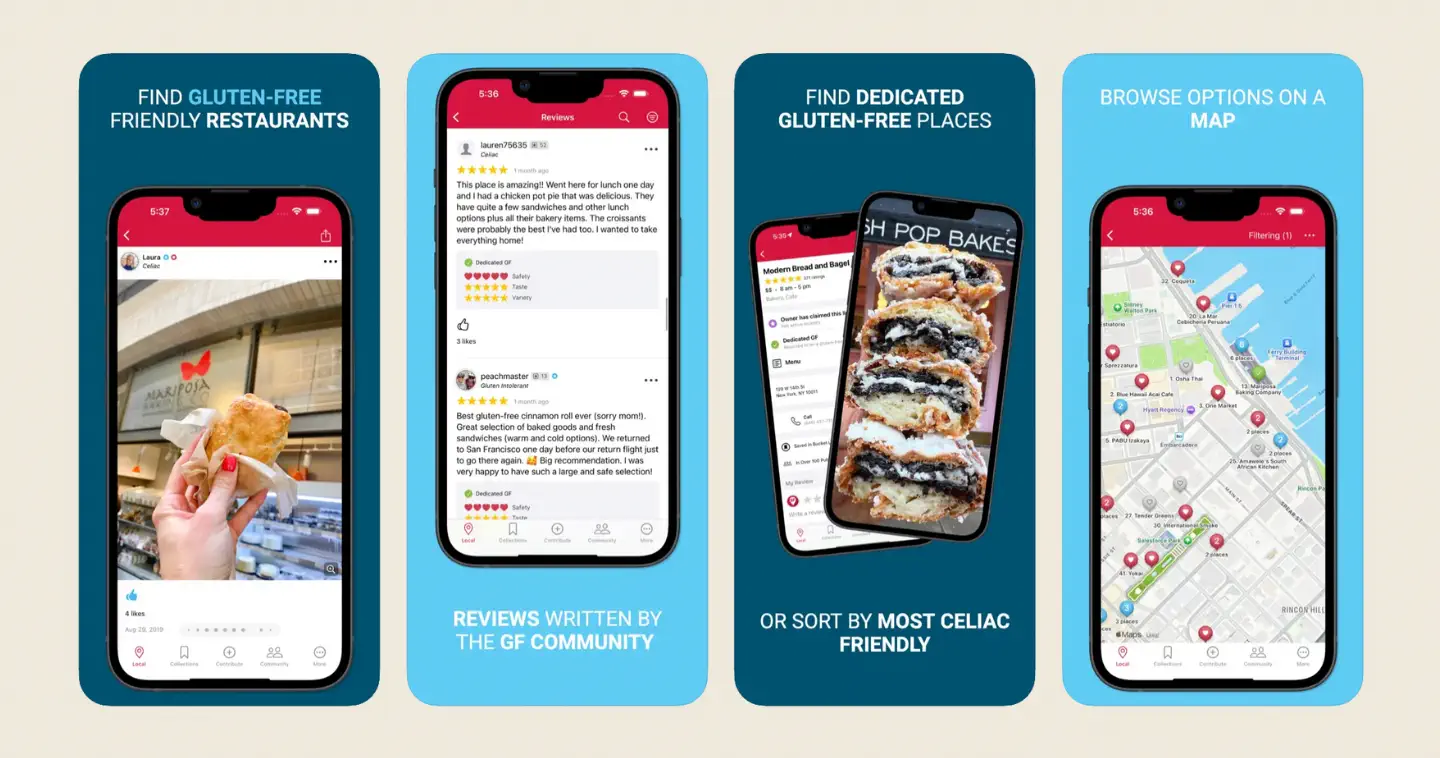 Find Me Gluten Free meilleure application restaurant sans gluten