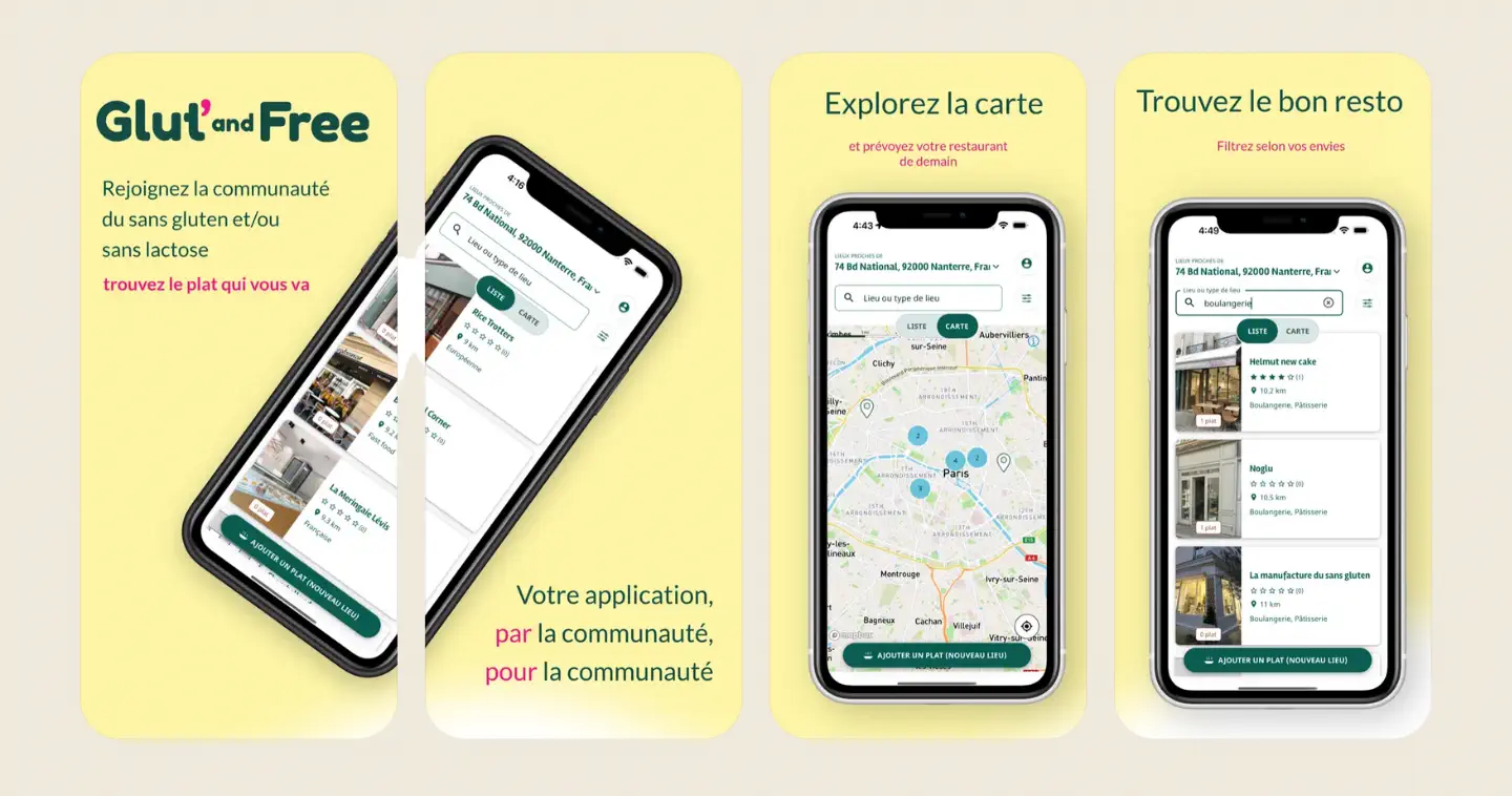 Glut' and free meilleure application restaurant sans gluten