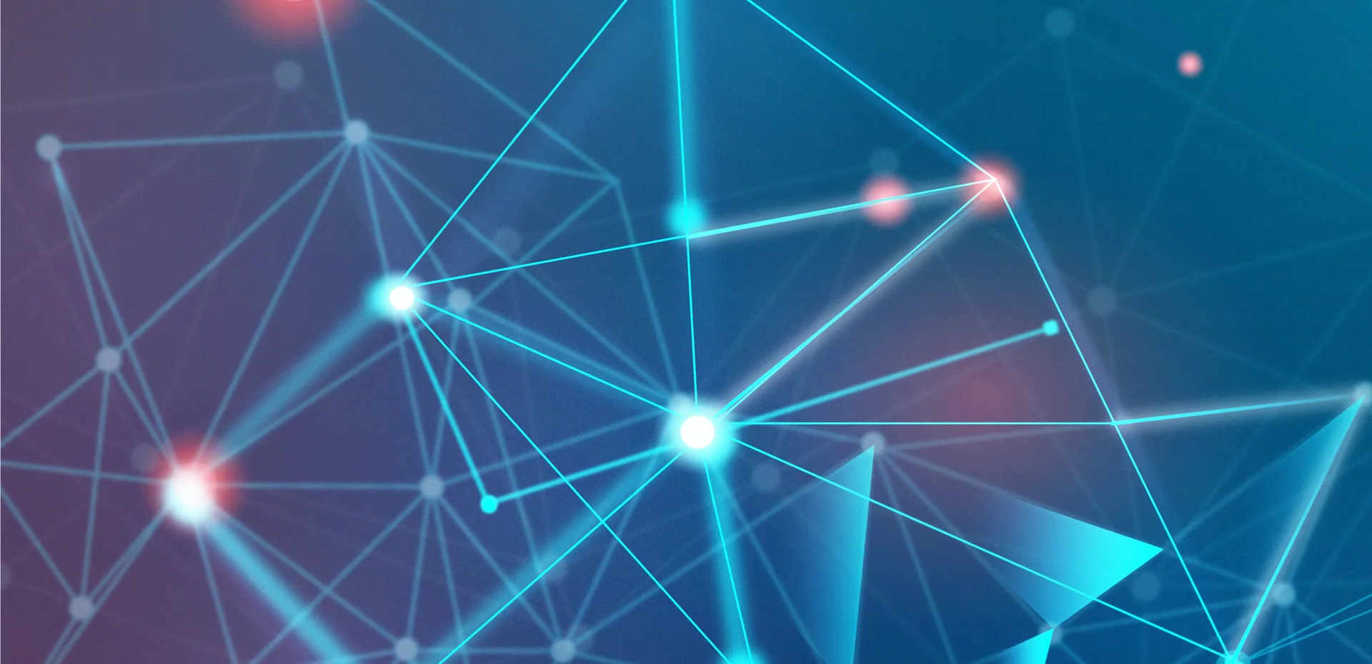 Abstract AI background with glowing network connections, representing digital marketing and connectivity.
