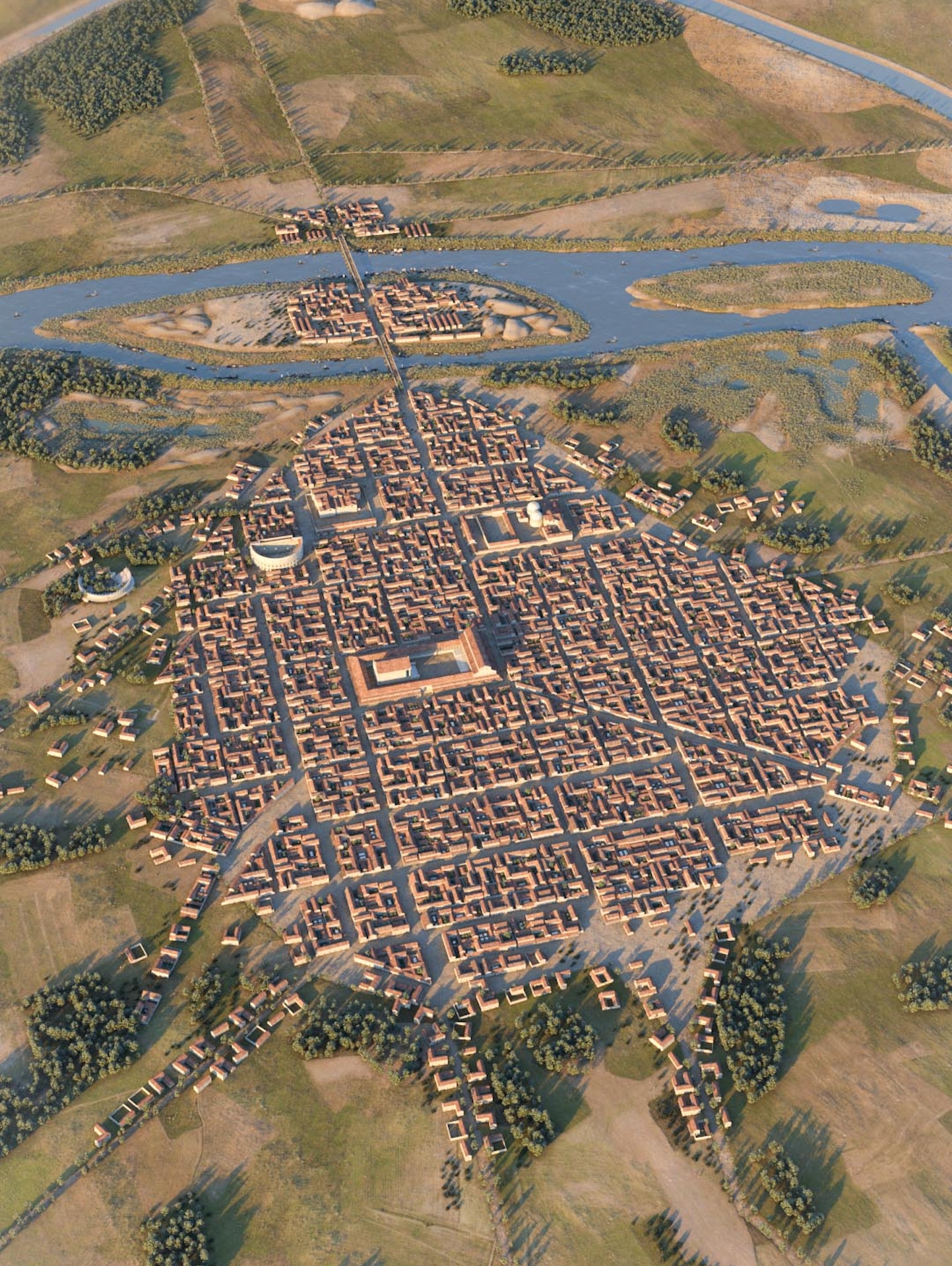 Vue de Lutèce, à vol d'oiseaux