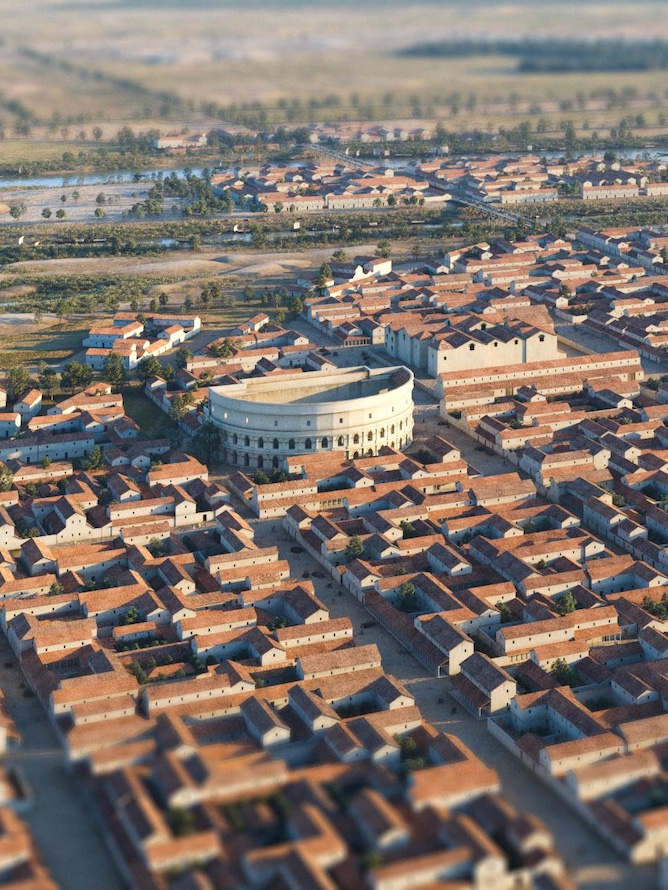 Vue de Lutèce reconstituée par Timescope en 3D