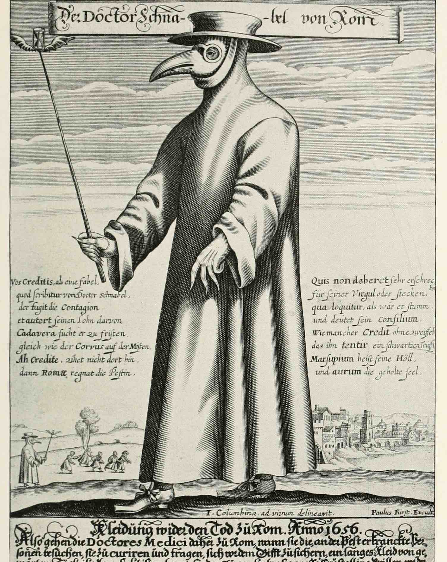 Image d'archive du costume pendant la peste noire