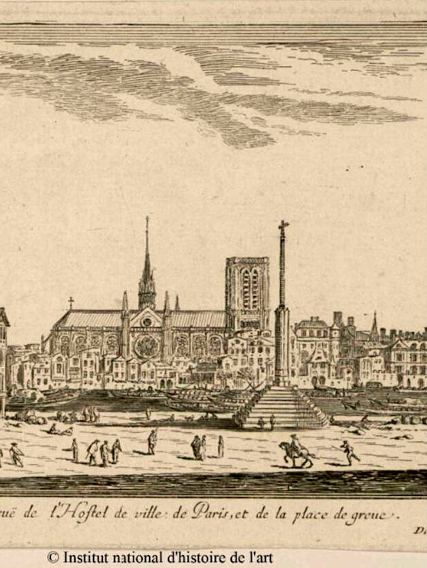 Notre-Dame au second plan