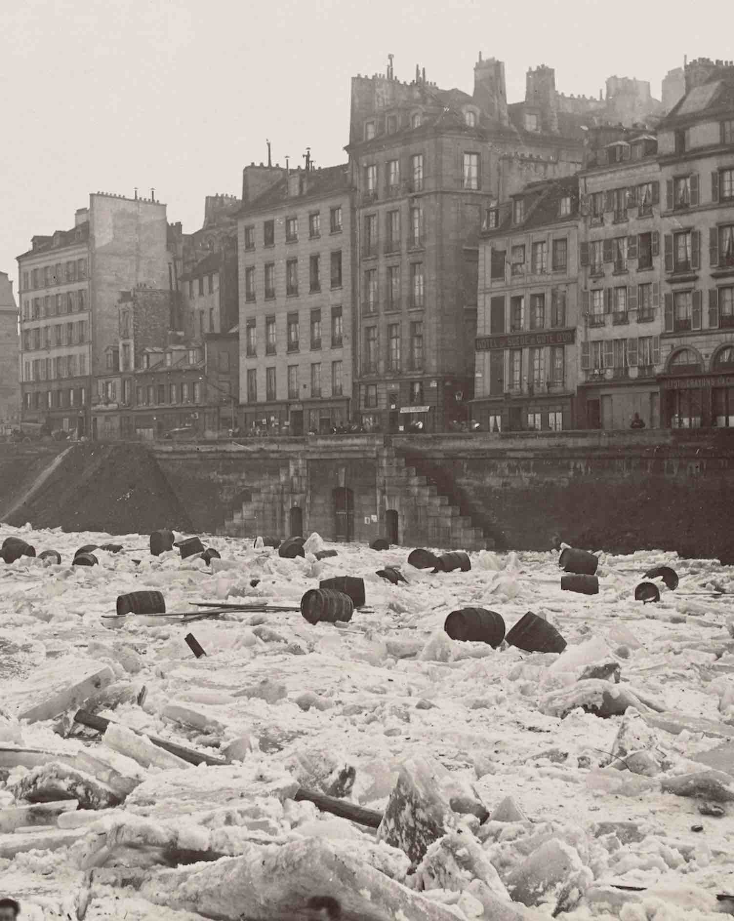 Photo de la Seine gelée