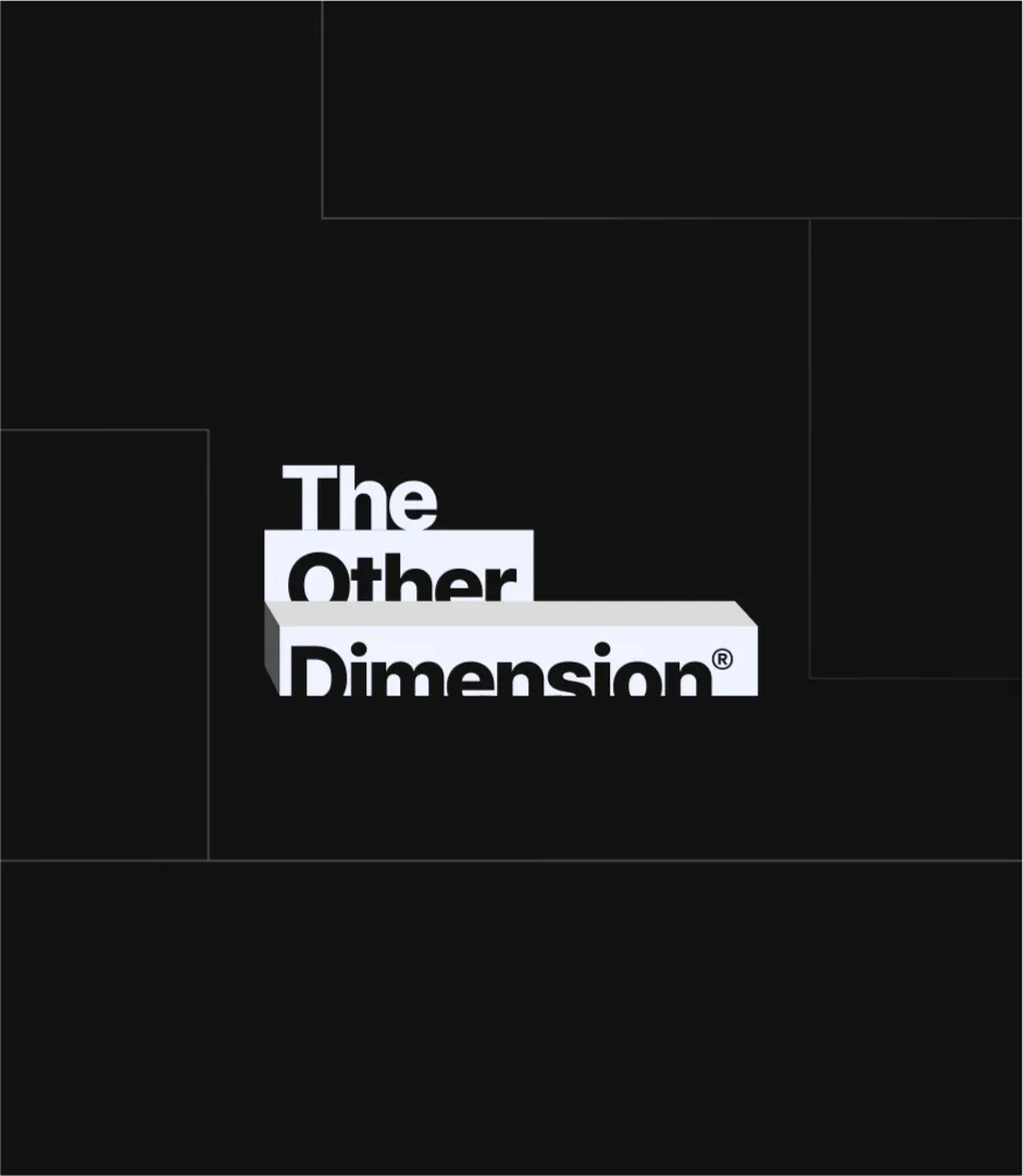 Brand identity design for The Other Dimension, an architecture and interior design studio.